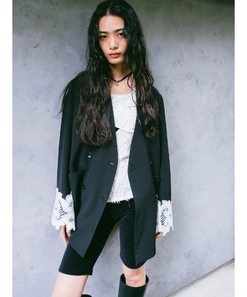 【新品未使用】 sahara Lace Cuff Over Jacket sahara（サハラ）の「Lace Cuff Over Jacket /レースカフオーバー