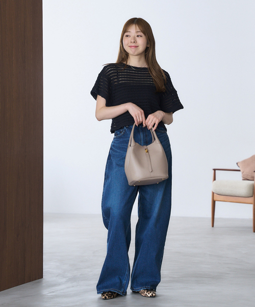 VIOLAd'ORO(ヴィオラドーロ)の「VIOLAd’ORO/ヴィオラドーロ TRERO BELT BAG(ハンドバッグ・レディース・ベージュ/ブラック・FREE)」の7枚目の写真