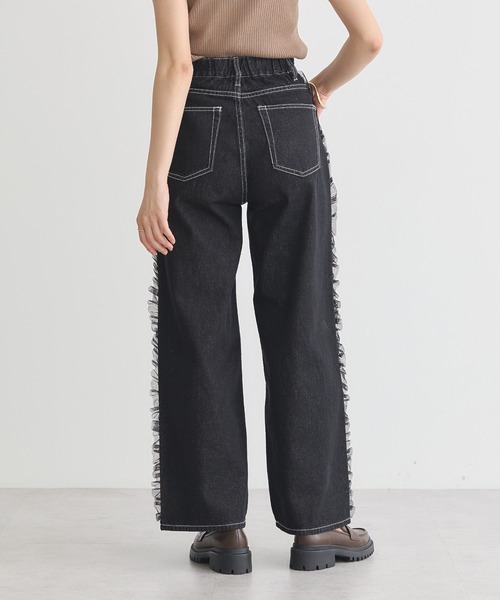 earth music&ecology(アースミュージックアンドエコロジー)の「サイドチュールデニムパンツ(デニムパンツ・レディース・ブラック/インディゴブルー・S/M)」の8枚目の写真