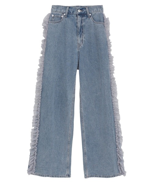 earth music&ecology(アースミュージックアンドエコロジー)の「サイドチュールデニムパンツ(デニムパンツ・レディース・ブラック/インディゴブルー・S/M)」の20枚目の写真