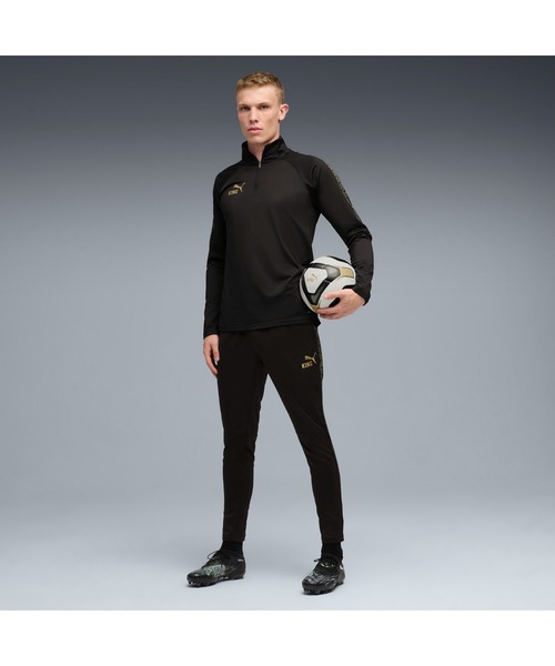 PUMA(プーマ)の「PUMA プーマ メンズ サッカー キング タッチ クォータジップ トップ(ジャージ・メンズ・ブラック×ゴールド・X-LARGE/SMALL/X-SMALL/MEDIUM/LARGE)」の6枚目の写真