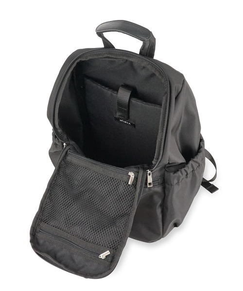 MURUA(ムルーア)の「MURUA(ムルーア)多機能バックパック A4対応 MR-B1383 撥水ツイル・カジュアル(バックパック/リュック・レディース・ブラック・FREE)」の5枚目の写真