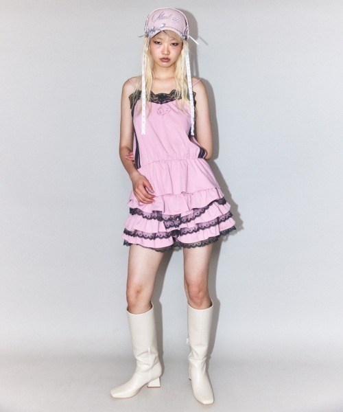 Candy Stripper（キャンディストリッパー）の「JERSEY FRILL ショーツ（その他パンツ・レディース・ネイビー/ピンク/ブラック・FREE）」の4枚目の写真