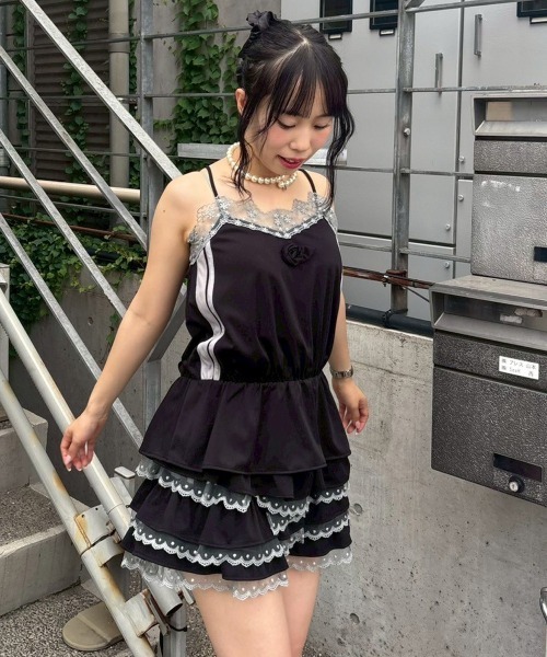 Candy Stripper（キャンディストリッパー）の「JERSEY FRILL ショーツ（その他パンツ・レディース・ネイビー/ピンク/ブラック・FREE）」の11枚目の写真