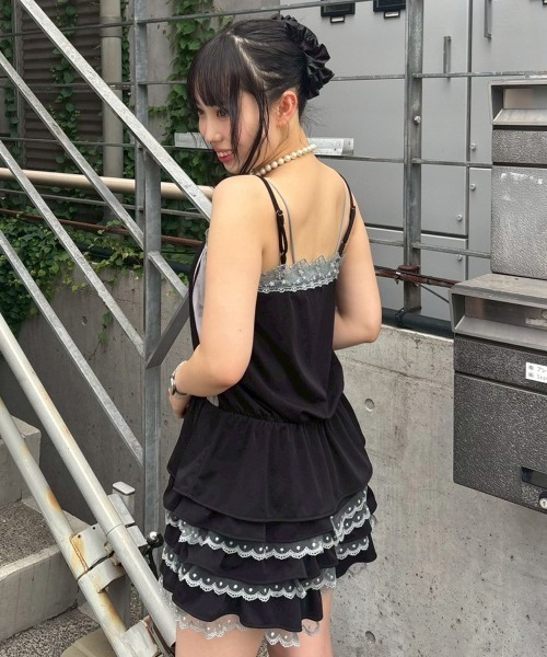 Candy Stripper（キャンディストリッパー）の「JERSEY FRILL ショーツ（その他パンツ・レディース・ネイビー/ピンク/ブラック・FREE）」の12枚目の写真