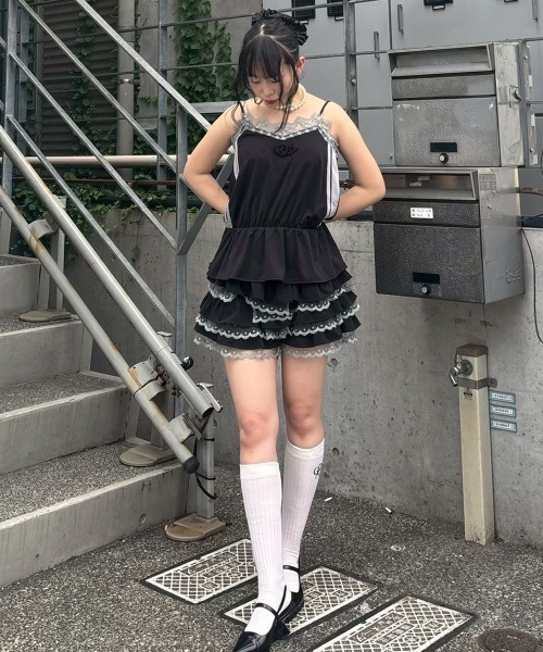 Candy Stripper（キャンディストリッパー）の「JERSEY FRILL ショーツ（その他パンツ・レディース・ネイビー/ピンク/ブラック・FREE）」の14枚目の写真