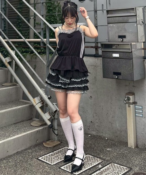 Candy Stripper（キャンディストリッパー）の「JERSEY FRILL ショーツ（その他パンツ・レディース・ネイビー/ピンク/ブラック・FREE）」の15枚目の写真