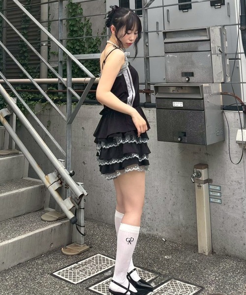 Candy Stripper（キャンディストリッパー）の「JERSEY FRILL ショーツ（その他パンツ・レディース・ネイビー/ピンク/ブラック・FREE）」の17枚目の写真