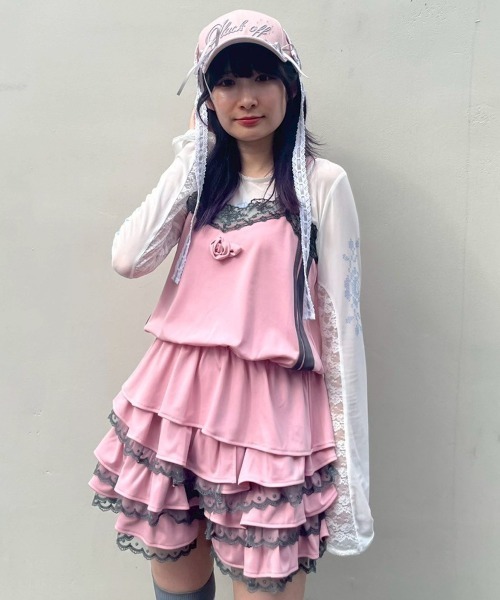 Candy Stripper（キャンディストリッパー）の「JERSEY FRILL ショーツ（その他パンツ・レディース・ネイビー/ピンク/ブラック・FREE）」の7枚目の写真