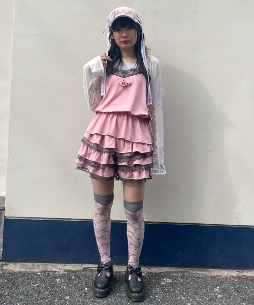 Candy Stripper（キャンディストリッパー）の「JERSEY FRILL ショーツ（その他パンツ・レディース・ネイビー/ピンク/ブラック・FREE）」の9枚目の写真