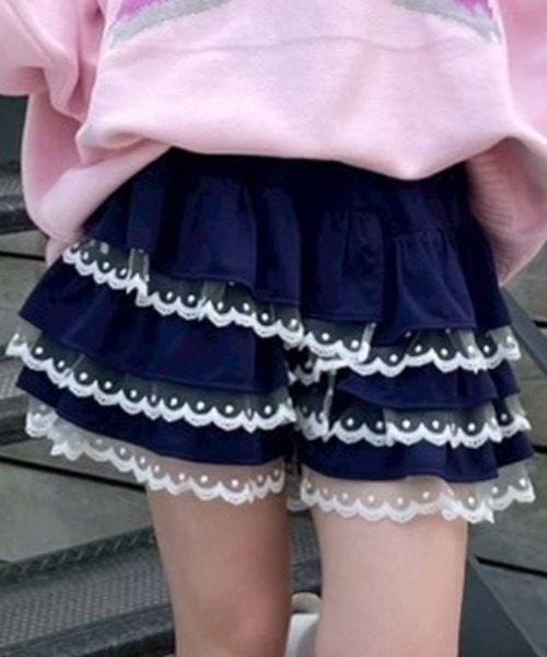 Candy Stripper（キャンディストリッパー）の「JERSEY FRILL ショーツ（その他パンツ・レディース・ネイビー/ピンク/ブラック・FREE）」の22枚目の写真