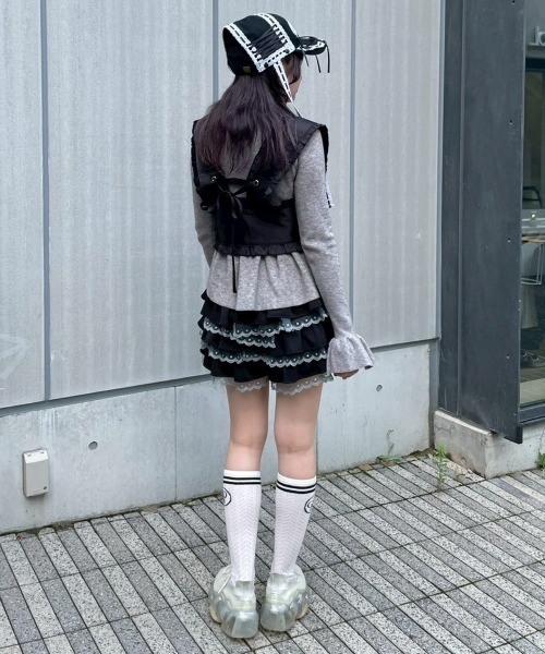 Candy Stripper（キャンディストリッパー）の「JERSEY FRILL ショーツ（その他パンツ・レディース・ネイビー/ピンク/ブラック・FREE）」の21枚目の写真