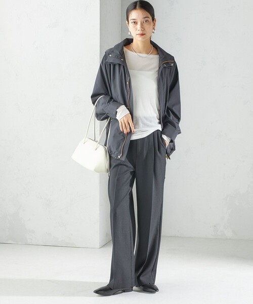 手洗い可能〉TUMUGITO(R) シャーク ツイード タック パンツ（その他