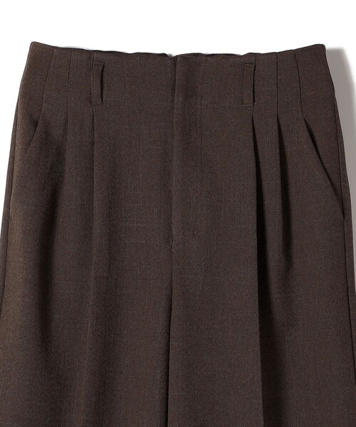 手洗い可能〉TUMUGITO(R) シャーク ツイード タック パンツ（その他