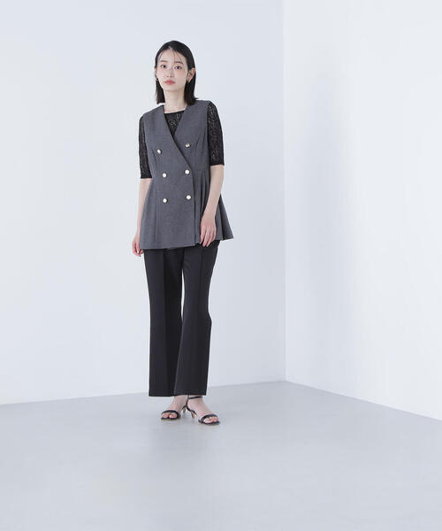 NATURAL BEAUTY BASIC（ナチュラルビューティーベーシック）の「◇メタルボタンペプラムジレ（その他アウター・レディース・チャコールグレー/ベージュ/ネイビー・SMALL/MEDIUM）」の20枚目の写真