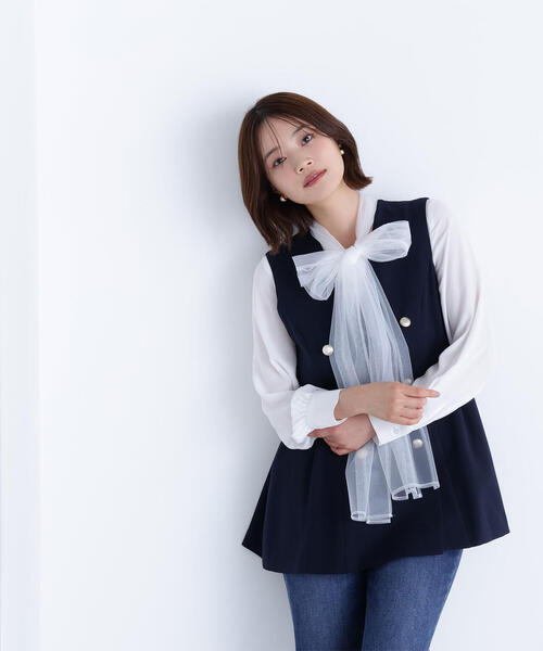 セール】◇メタルボタンペプラムジレ（その他アウター）｜NATURAL