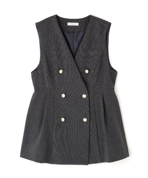 新品タグ付き　ナチュラルビューティーベーシック　メタルボタンペプラムジレ メタルボタンペプラムジレ | NATURAL BEAUTY BASIC（ナチュラル