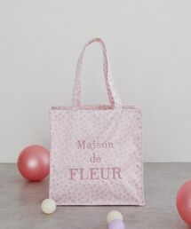 Maison de FLEUR（メゾンドフルール）の「リボンレオパードスクエアトートバッグ（トートバッグ）」