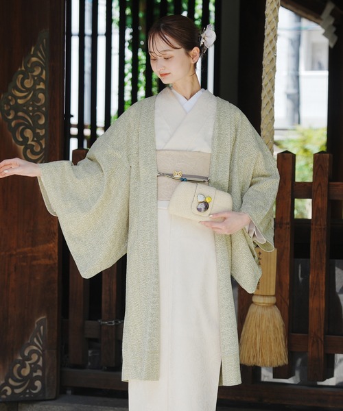 utatane(ウタタネ)の「羽織 レース ニコアンティーク レトログラフィカ グリーン×クリーム 日本製(着物・レディース・グリーン・FREE)」の6枚目の写真