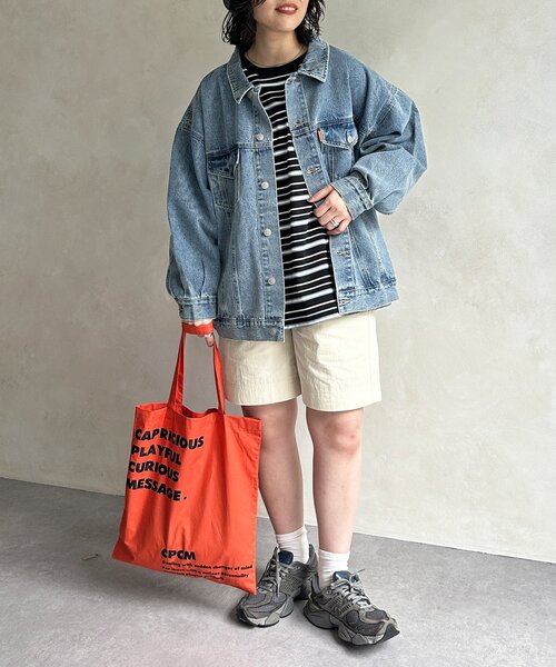 CPCM(シーピーシーエム)の「オーバーサイズデニムジャケット(デニムジャケット・レディース・ネイビー/ブラック/ブルー/ブラック系その他・FREE)」の22枚目の写真