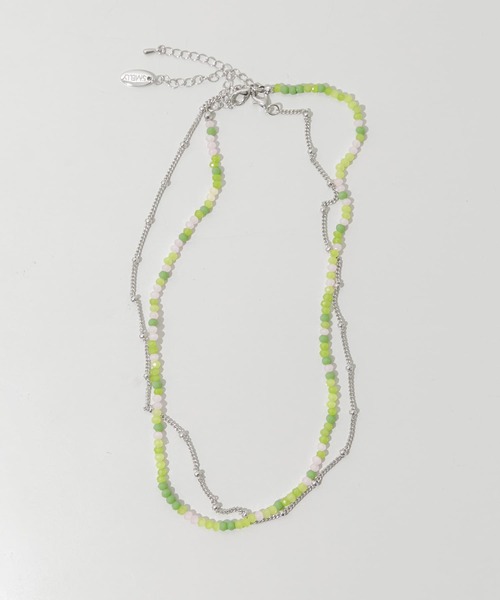 SMELLY（スメリー）の「カラービーズ2セットネックレス（ネックレス・レディース・グリーン系その他/オレンジ系その他・-）」の2枚目の写真