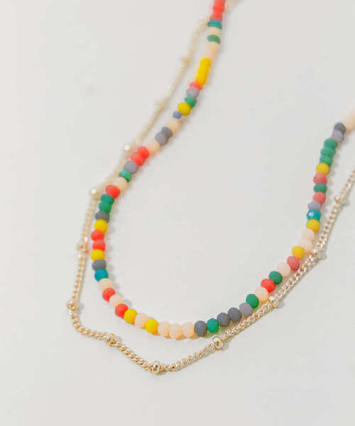 コーラルビーズネックレス 楽天市場】コーラルビーズ&クォーターティラビーズのロング