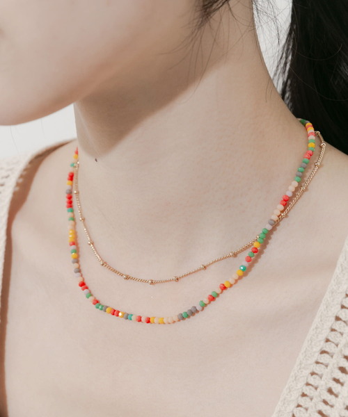 SMELLY（スメリー）の「カラービーズ2セットネックレス（ネックレス・レディース・グリーン系その他/オレンジ系その他・-）」の15枚目の写真