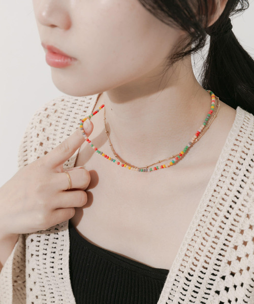 SMELLY（スメリー）の「カラービーズ2セットネックレス（ネックレス・レディース・グリーン系その他/オレンジ系その他・-）」の16枚目の写真