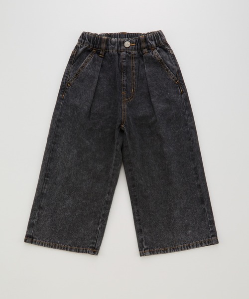 Ocean&Ground(オーシャン&グラウンド)の「タックバギーストレートデニムパンツ(デニムパンツ・キッズ・ダークインディゴブルー/ブラック・140/130/120/110/100/90)」の2枚目の写真