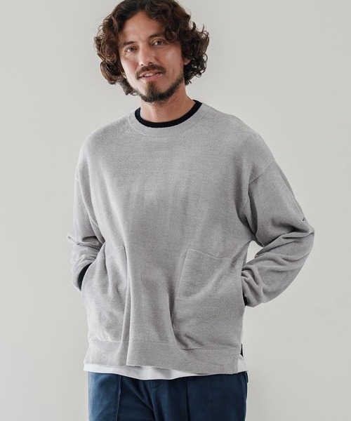 CALL&RESPONSE（コールアンドレスポンス）の「mn3143-シャギー-配色PO-サイセンタク プルオーバー（ニット/セーター・メンズ・ブラック/グレー・2/4/5）」の9枚目の写真