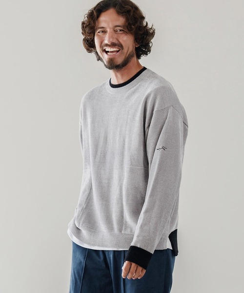 CALL&RESPONSE（コールアンドレスポンス）の「mn3143-シャギー-配色PO-サイセンタク プルオーバー（ニット/セーター・メンズ・ブラック/グレー・2/4/5）」の10枚目の写真