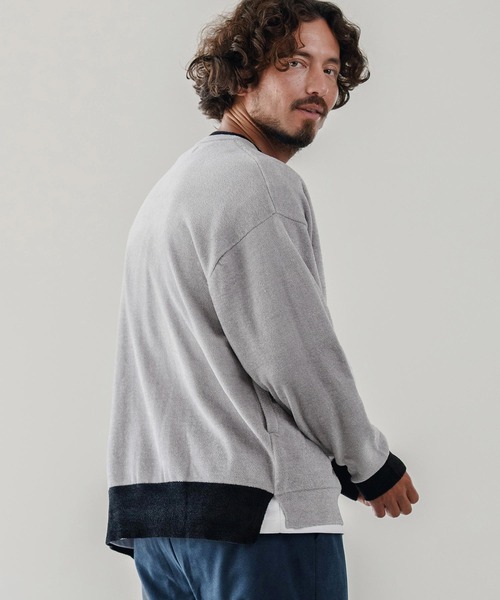 CALL&RESPONSE（コールアンドレスポンス）の「mn3143-シャギー-配色PO-サイセンタク プルオーバー（ニット/セーター・メンズ・ブラック/グレー・2/4/5）」の11枚目の写真