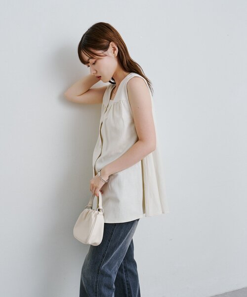 Kastane（カスタネ）の「*【前後2WAY】B 編み上げベスト（ベスト・レディース・ネイビー/アイボリー・FREE）」の8枚目の写真