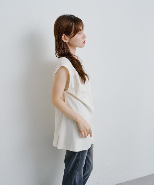 Kastane（カスタネ）の「*【前後2WAY】B 編み上げベスト（ベスト・レディース・ネイビー/アイボリー・FREE）」の9枚目の写真