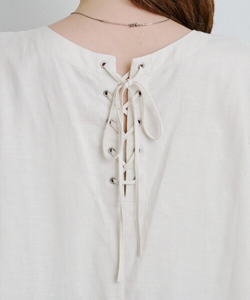 Kastane（カスタネ）の「*【前後2WAY】B 編み上げベスト（ベスト・レディース・ネイビー/アイボリー・FREE）」の16枚目の写真