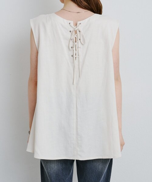 Kastane（カスタネ）の「*【前後2WAY】B 編み上げベスト（ベスト・レディース・ネイビー/アイボリー・FREE）」の21枚目の写真