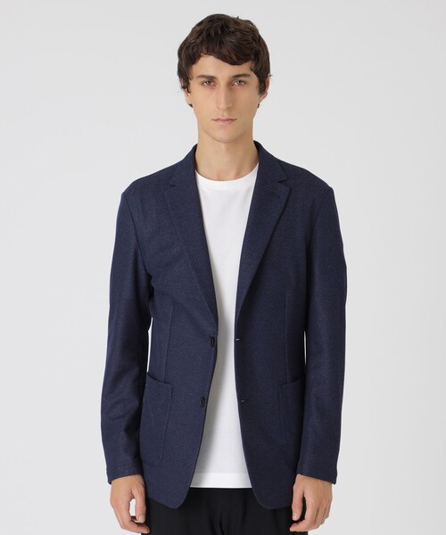 BLACK LABEL CRESTBRIDGE（ブラックレーベル・クレストブリッジ）の「【一部店舗限定】メランジカルゼカーディガンジャケット（テーラードジャケット・メンズ・ライトグレー/ネイビー・XL/L/M）」の2枚目の写真