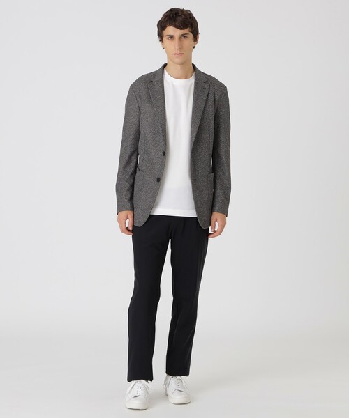 BLACK LABEL CRESTBRIDGE（ブラックレーベル・クレストブリッジ）の「【一部店舗限定】メランジカルゼカーディガンジャケット（テーラードジャケット・メンズ・ライトグレー/ネイビー・XL/L/M）」の3枚目の写真