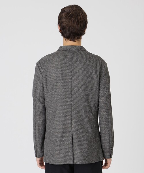 BLACK LABEL CRESTBRIDGE（ブラックレーベル・クレストブリッジ）の「【一部店舗限定】メランジカルゼカーディガンジャケット（テーラードジャケット・メンズ・ライトグレー/ネイビー・XL/L/M）」の6枚目の写真