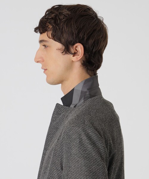 BLACK LABEL CRESTBRIDGE（ブラックレーベル・クレストブリッジ）の「【一部店舗限定】メランジカルゼカーディガンジャケット（テーラードジャケット・メンズ・ライトグレー/ネイビー・XL/L/M）」の7枚目の写真