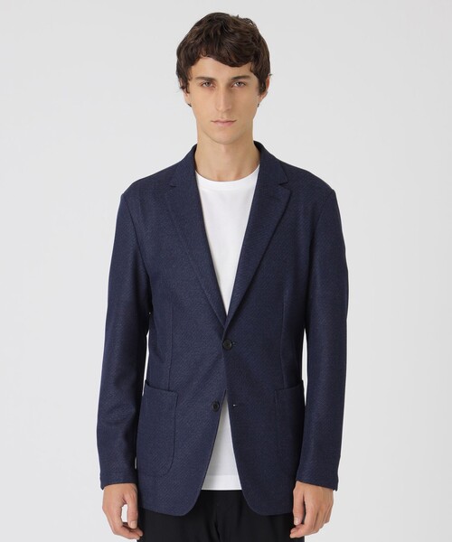 BLACK LABEL CRESTBRIDGE（ブラックレーベル・クレストブリッジ）の「【一部店舗限定】メランジカルゼカーディガンジャケット（テーラードジャケット・メンズ・ライトグレー/ネイビー・XL/L/M）」の12枚目の写真