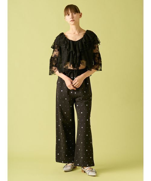 FURFUR（ファーファー）の「【限定カラー】ビジュー付きスウェットパンツ（スウェットパンツ・レディース・オフホワイト/グレー/ブラック/ピンク・F）」の18枚目の写真