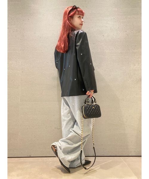 FURFUR（ファーファー）の「【限定カラー】ビジュー付きスウェットパンツ（スウェットパンツ・レディース・オフホワイト/グレー/ブラック/ピンク・F）」の6枚目の写真