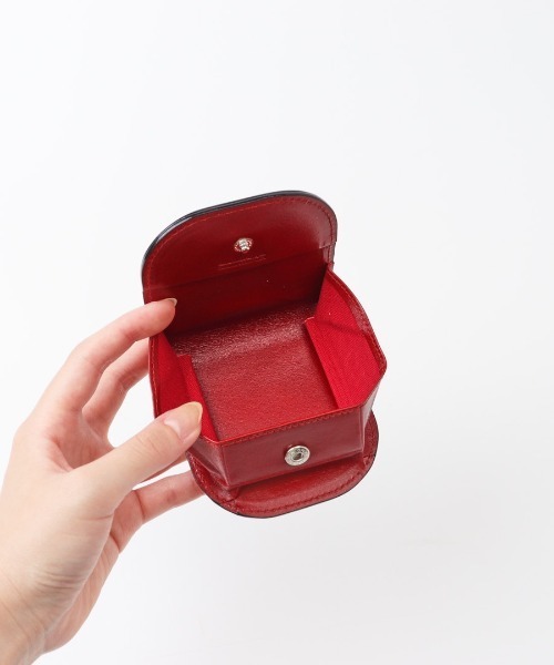 ソフトバンクファン Phenomenon 刺繍 レザーコインケース BOX型 コインケース サドルレザー クロ メンズ レディース 小銭