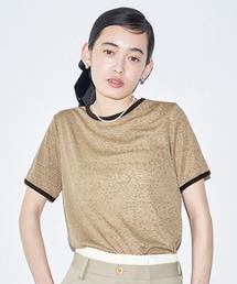 MEDE19F | ＢＲＡＮＤ　ＮＥＷ　ＭＩＸ　ＳＴＹＬＥ　つぶつぶネップ風生地のジェラートカラーリンガーＴシャツ(Tシャツ/カットソー)
