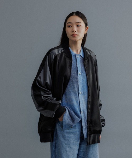 ADAM ET ROPE'（アダムエロペ）の「【WEB限定】スカジャン "EUPHORIA" 刺繍 ジャケット / ジップブルゾン / ロングシーズン着用可（その他アウター・メンズ・ブラック/ベージュ/ネイビー・M/L）」の13枚目の写真