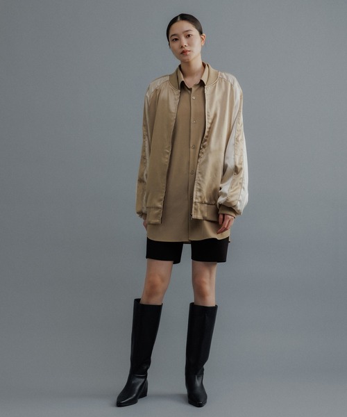 ADAM ET ROPE'（アダムエロペ）の「【WEB限定】スカジャン "EUPHORIA" 刺繍 ジャケット / ジップブルゾン / ロングシーズン着用可（その他アウター・メンズ・ブラック/ベージュ/ネイビー・M/L）」の22枚目の写真