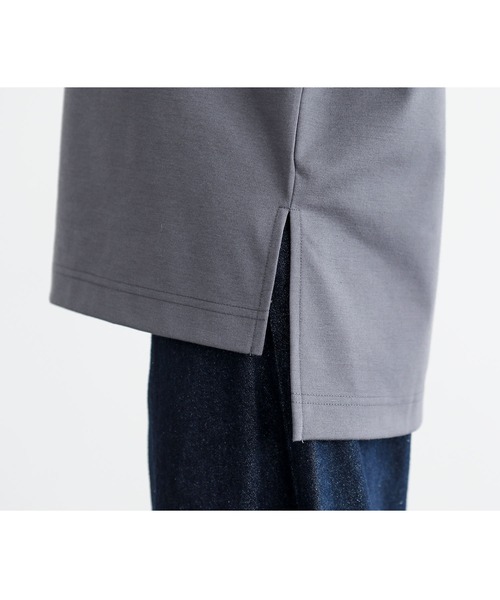 n'OrLABEL(ノアールレーベル)の「【接触冷感】ウェーブ配色切替ポンチカットソー(Tシャツ/カットソー・レディース・ブラック/カーキ・1/2)」の12枚目の写真