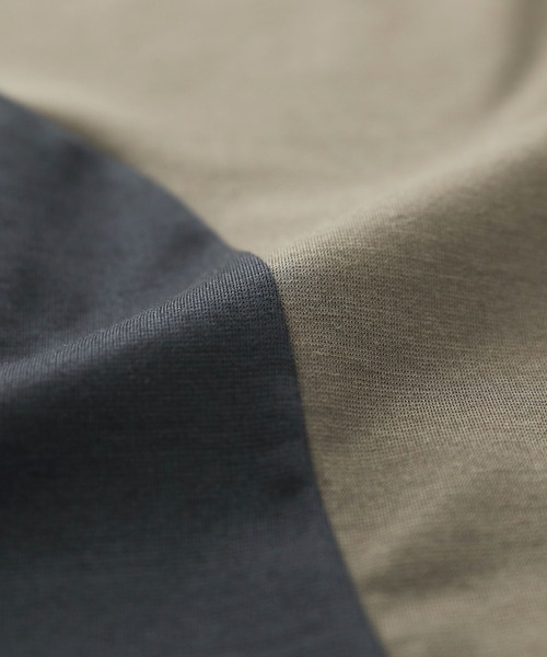 n'OrLABEL(ノアールレーベル)の「【接触冷感】ウェーブ配色切替ポンチカットソー(Tシャツ/カットソー・レディース・ブラック/カーキ・1/2)」の18枚目の写真
