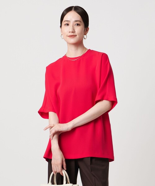 UNITED ARROWS(ユナイテッドアローズ)の「ポリエステル Tブラウス ‐ウォッシャブル‐(シャツ/ブラウス・レディース・オフホワイト/ブラック/レッド・FREE)」の1枚目の写真